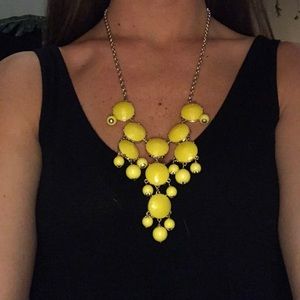 J Crew Yellow Statement Necklace